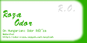 roza odor business card